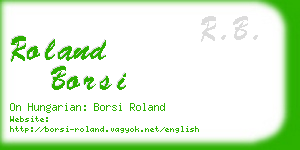 roland borsi business card